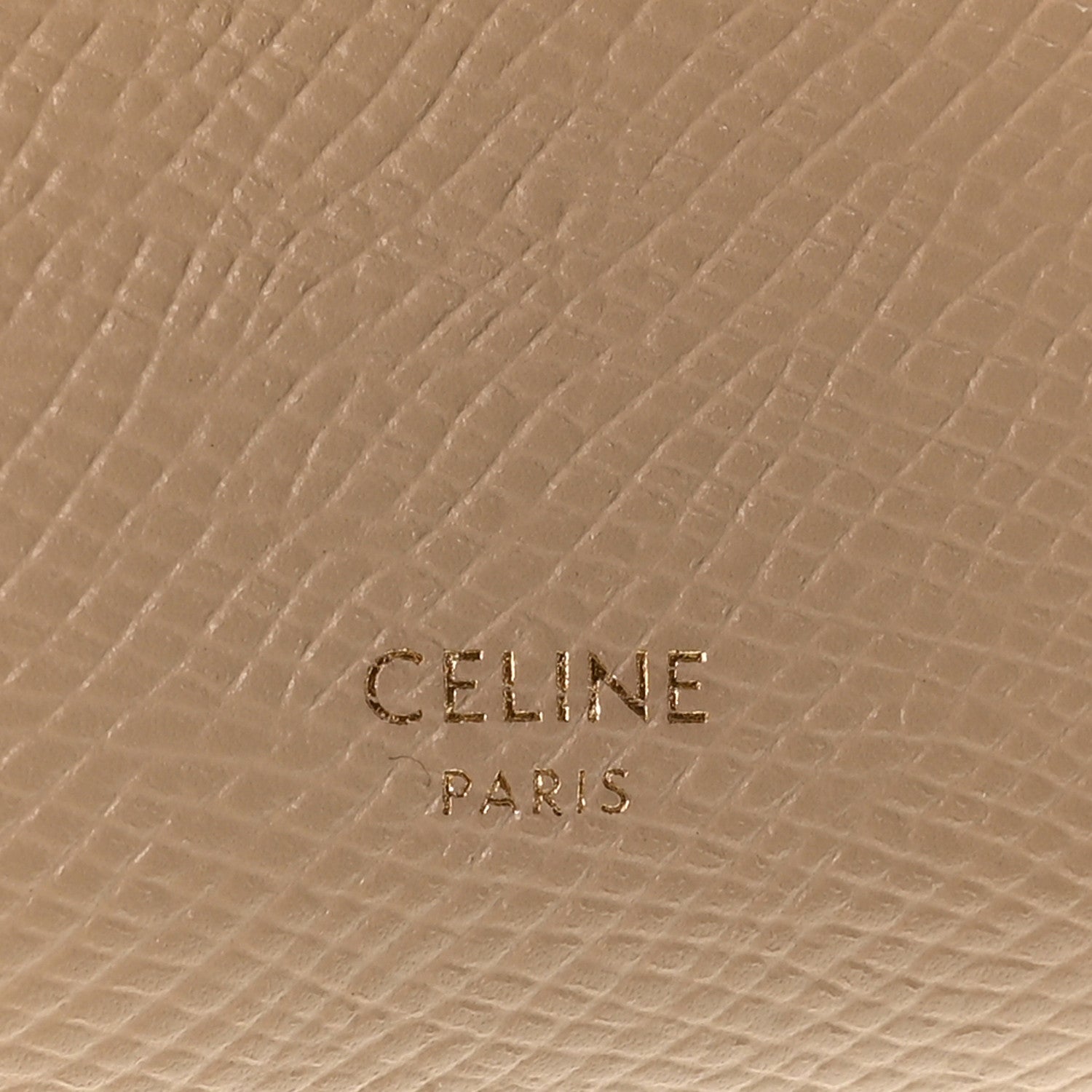 Celine Grained Calfskin Small Tri-Fold Wallet Beige 7 of 9