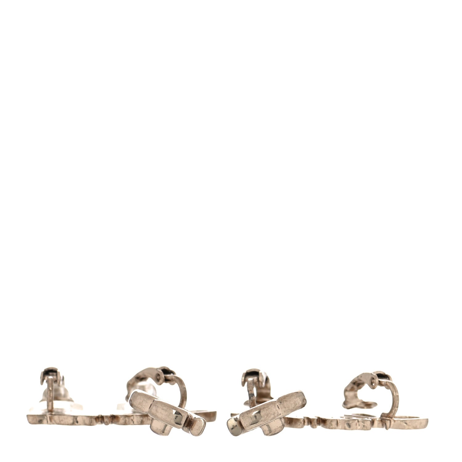 Chanel Metal CC Turnlock Climber Clip On Earrings Gold 3 of 5
