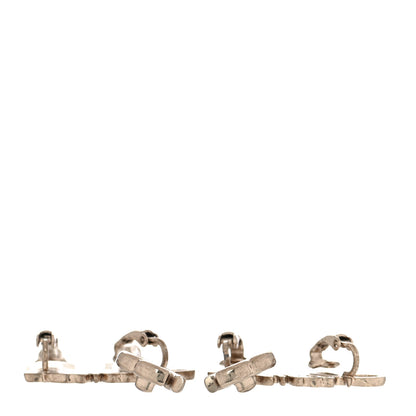 Chanel Metal CC Turnlock Climber Clip On Earrings Gold 3 of 5