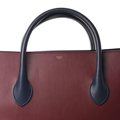 Celine Calfskin Boxy Tote Burgundy 10 of 11