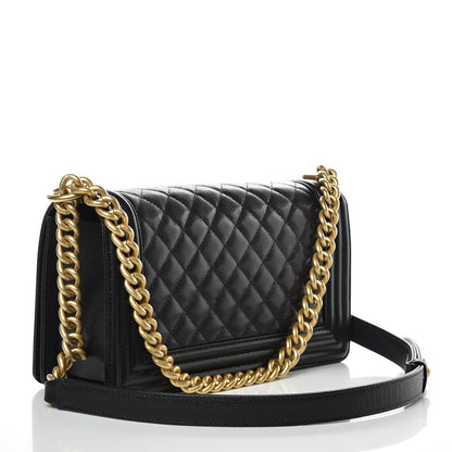 Chanel Caviar Quilted Medium Boy Flap Black 3 of 9