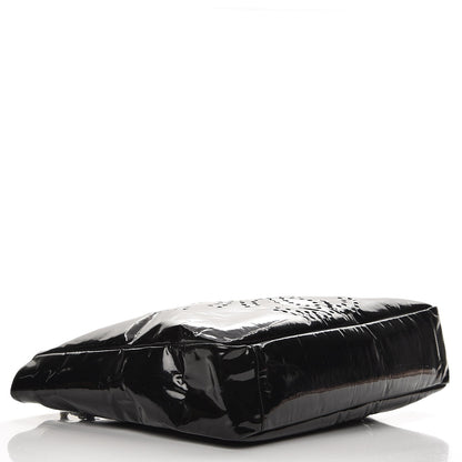 Chanel Patent Perforated CC Shopping Tote Black 4 of 8