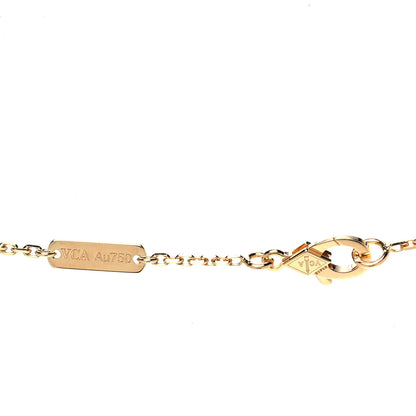 Van Cleef & Arpels 18K Yellow Gold Mother of Pearl Vintage Alhambra Pendant Necklace 4 of 7