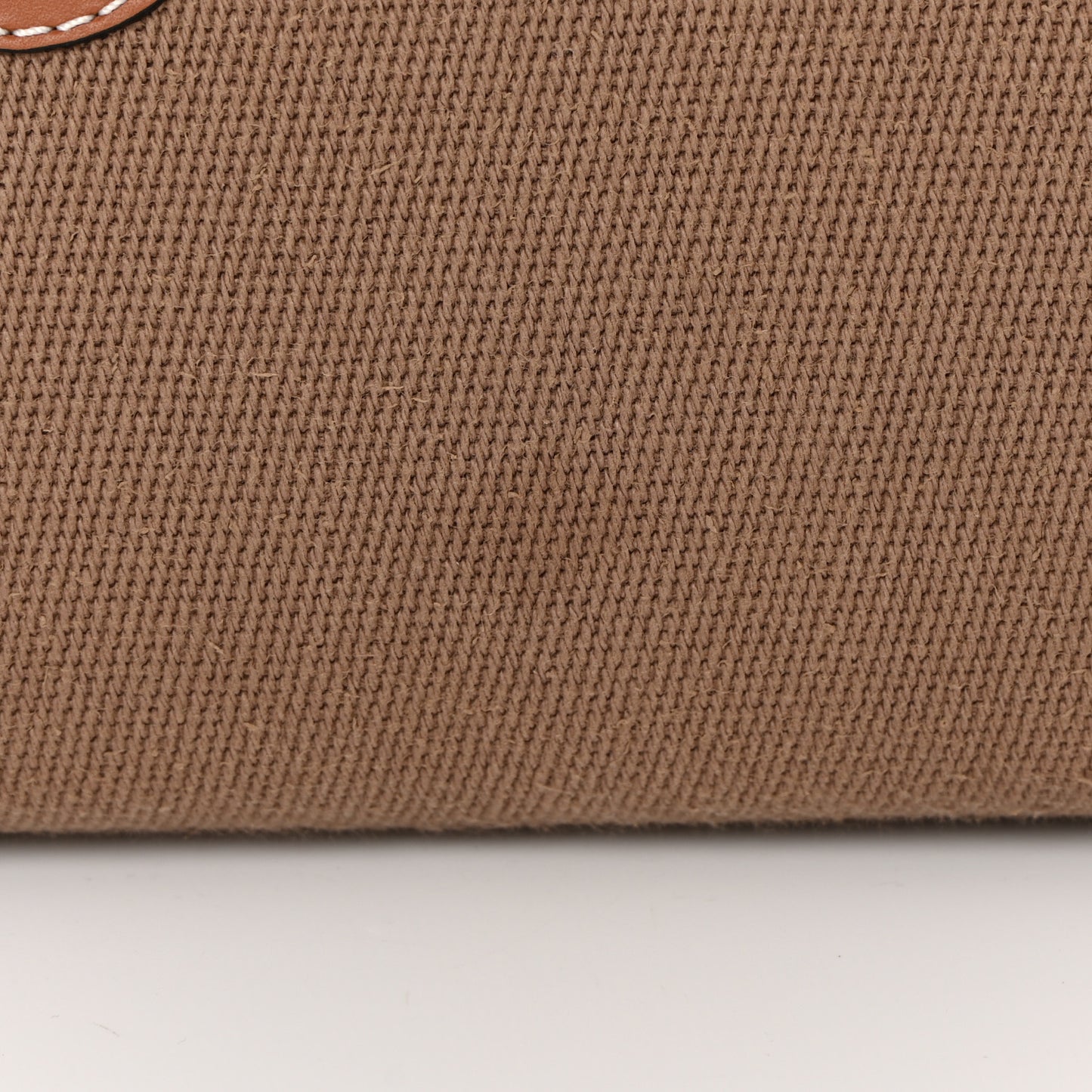 Canvas Calfskin Cushion Tote Taupe