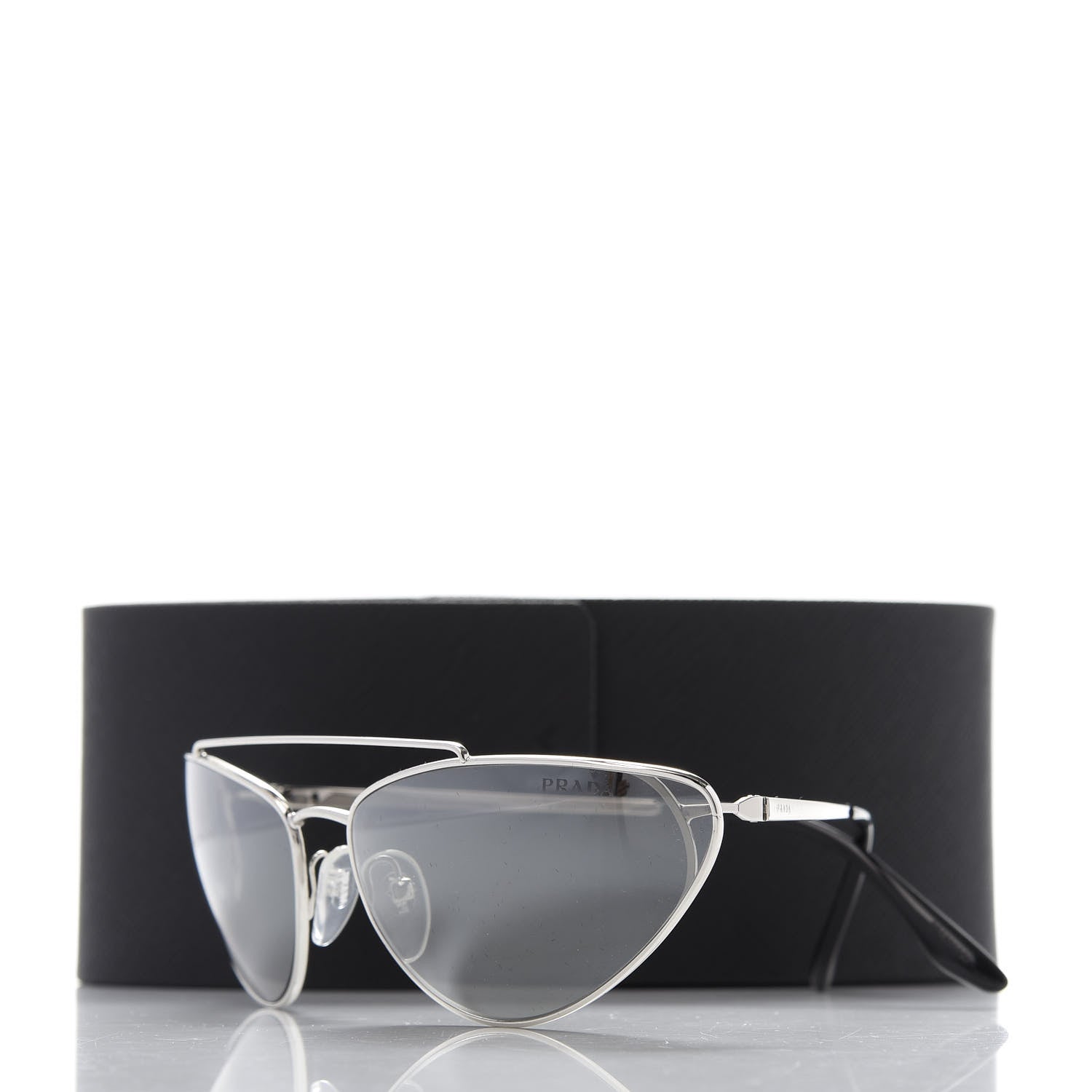 Prada Cat Eye Sunglasses SPR 62V Silver 9 of 9