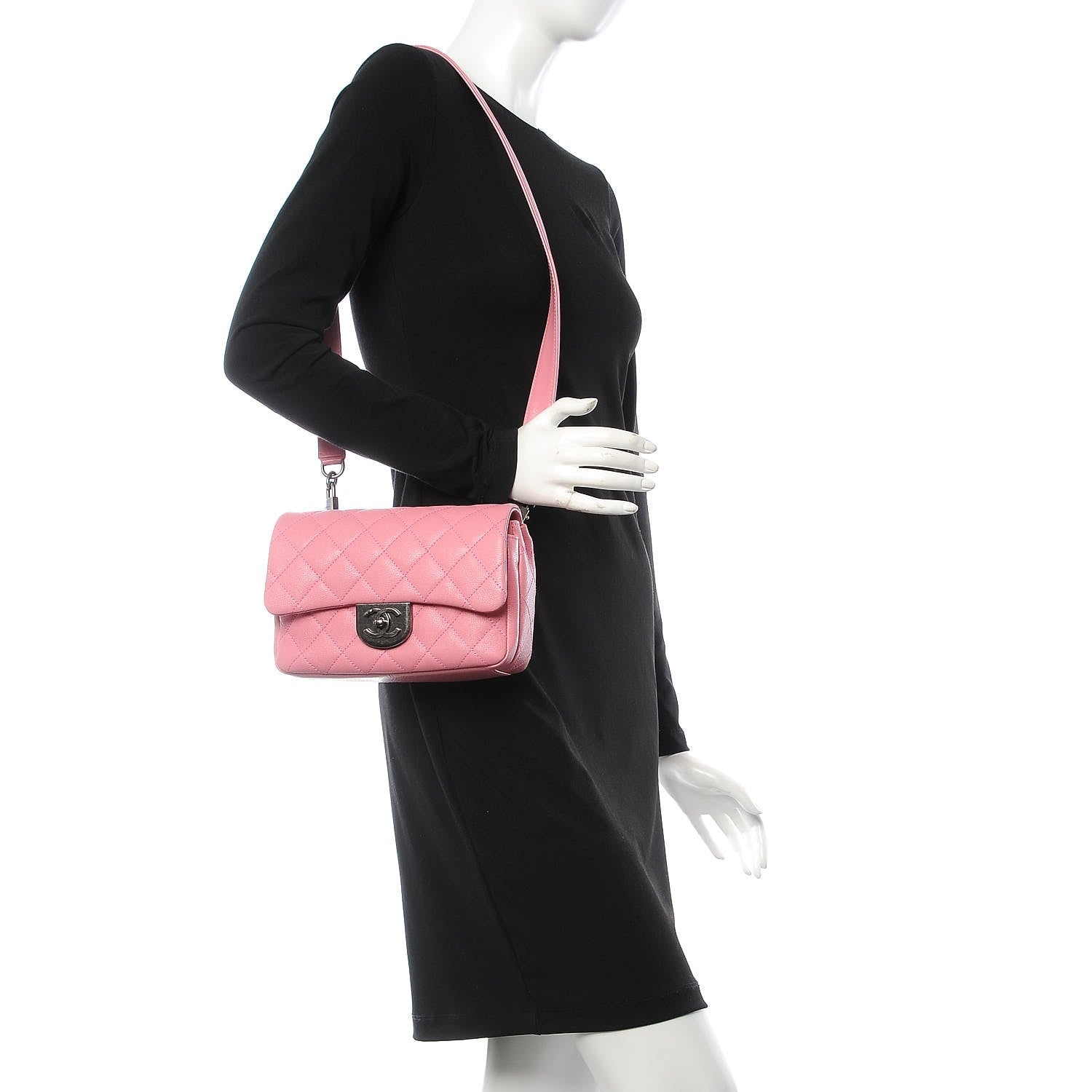 Chanel Shiny Goatskin Quilted Small Flap Pink 2 of 7