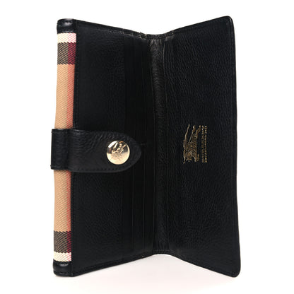 Burberry Calfskin Mega Check Continental Wallet Black 5 of 10