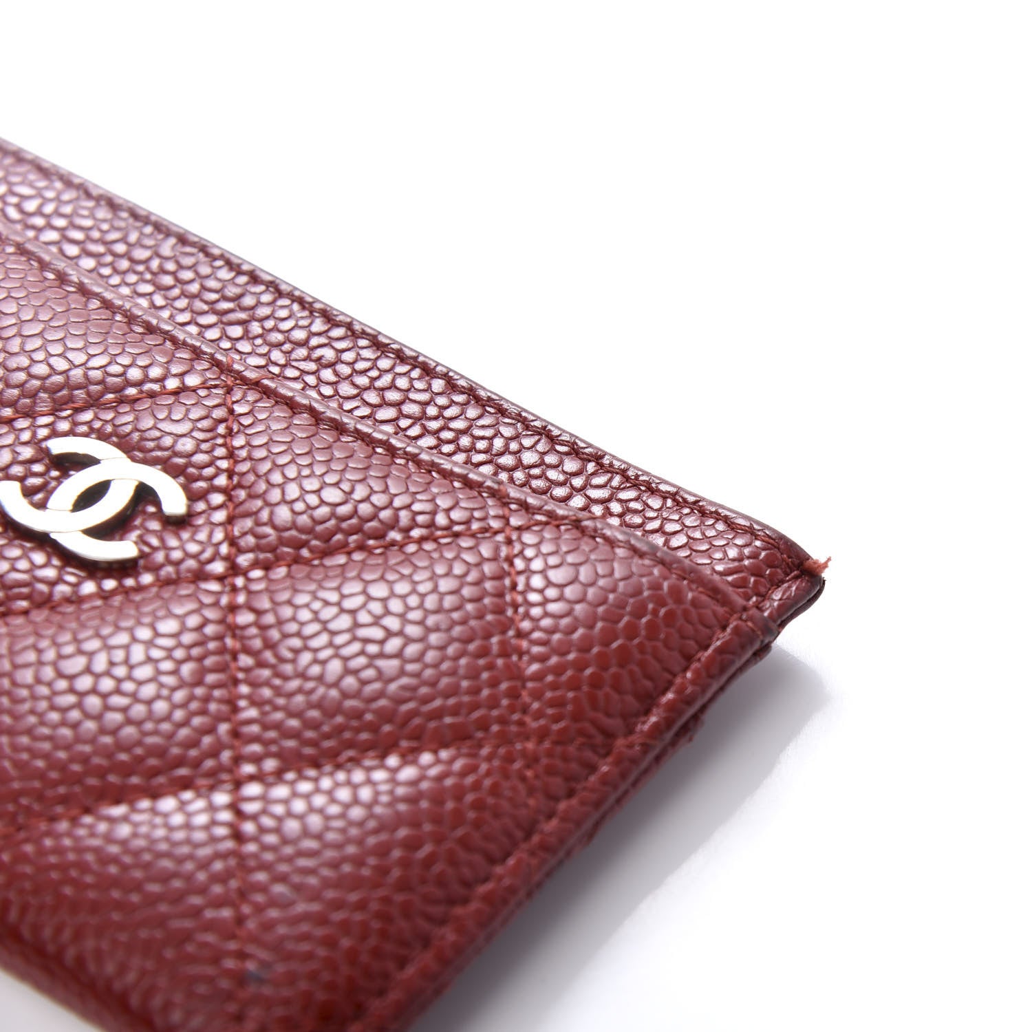 Chanel Caviar Quilted Card Holder Red 10 of 11