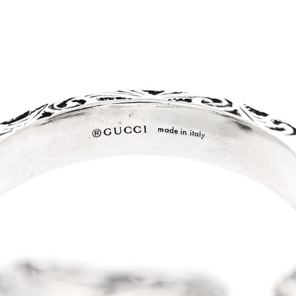 Gucci Sterling Silver GG Marmont Open Ring 57 8 4 of 6
