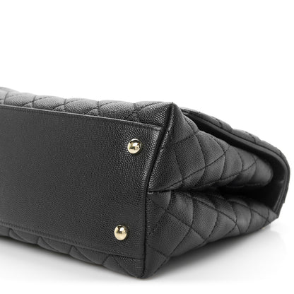 Chanel Caviar Quilted Small Coco Handle Flap Black 11 of 12