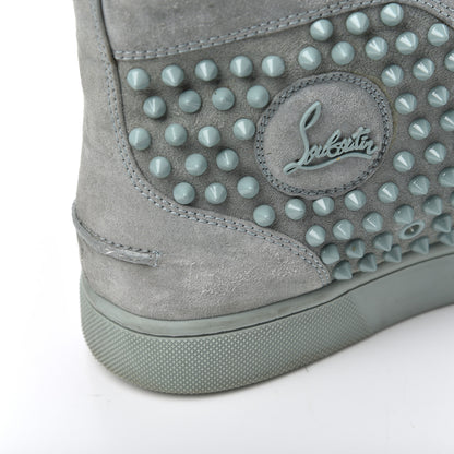 Christian Louboutin Veau Velours Mens Louis Orlato Flat Spikes Sneakers 42 Light Green 11 of 23