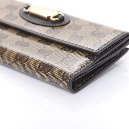 Gucci Crystal Monogram Continental Wallet Brown 7 of 11