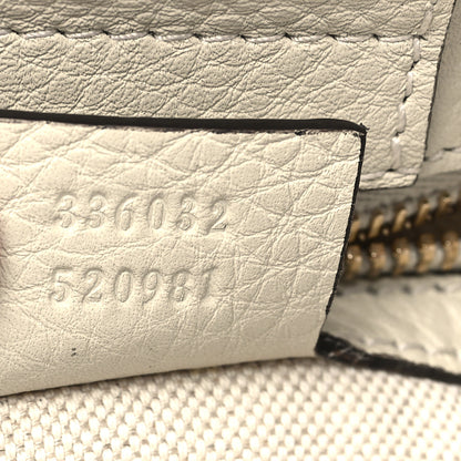 Gucci Calfskin Small Bamboo Shopper Tote White 7 of 9