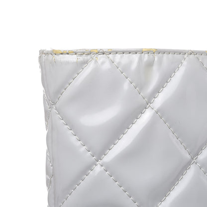 Chanel Vinyl Quilted In The Business North South Tote Light Grey 13 of 21