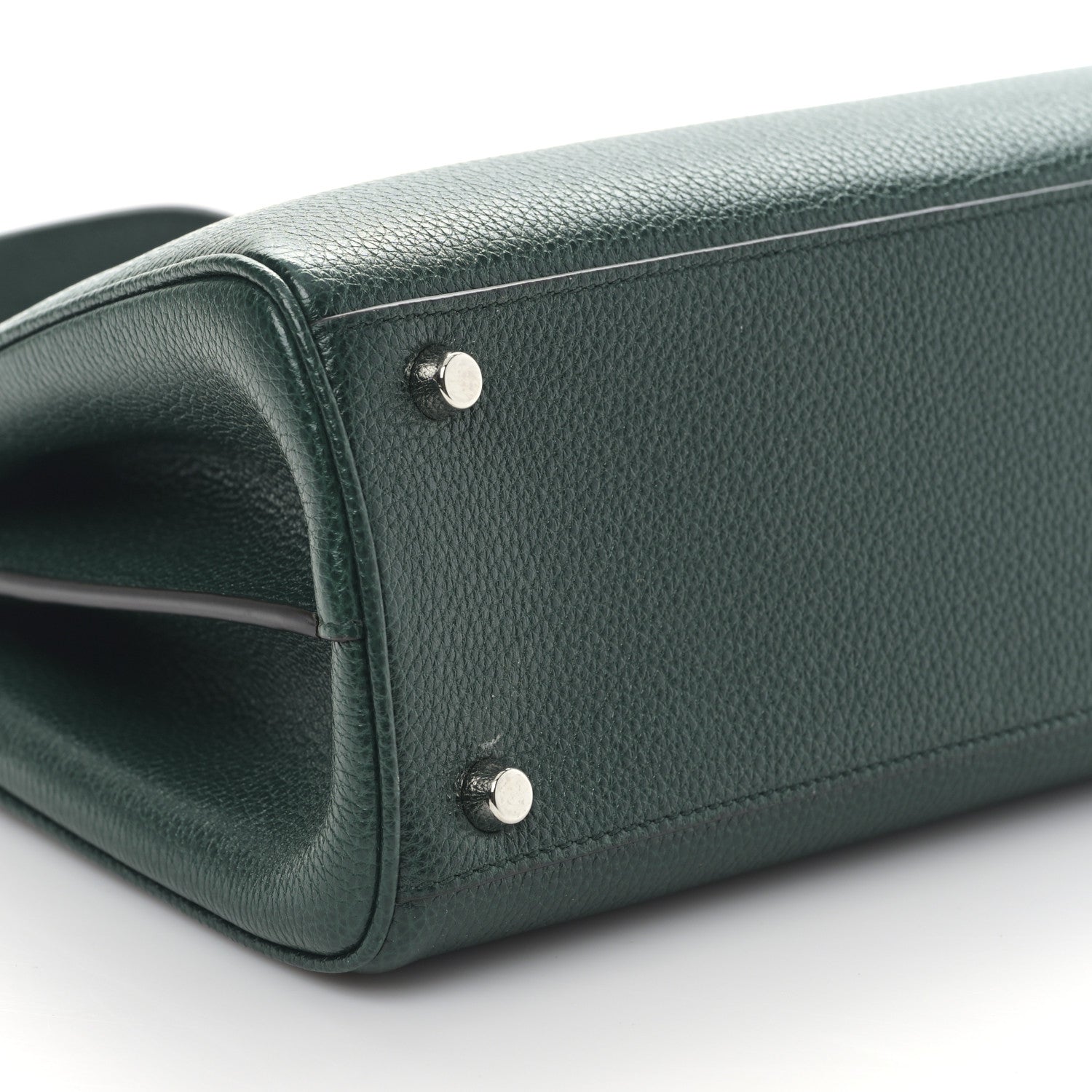 Gucci Grainy Calfskin Small Zumi Top Handle Bag Vintage Green 8 of 9