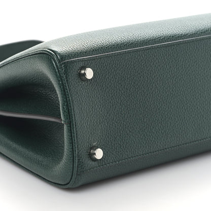 Gucci Grainy Calfskin Small Zumi Top Handle Bag Vintage Green 8 of 9