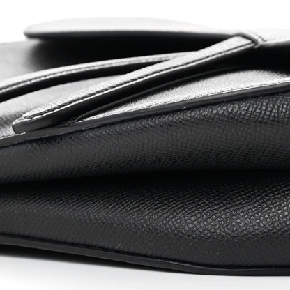 Christian Dior Grained Calfskin Saddle Bag With Strap Black 10 of 10