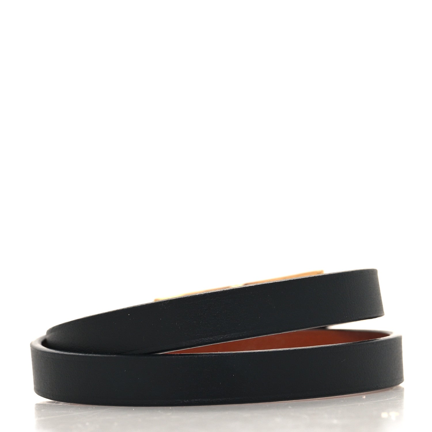 Hermes Chamonix Hapi 3MM Double Tour Wrap Bracelet S Black 3 of 5
