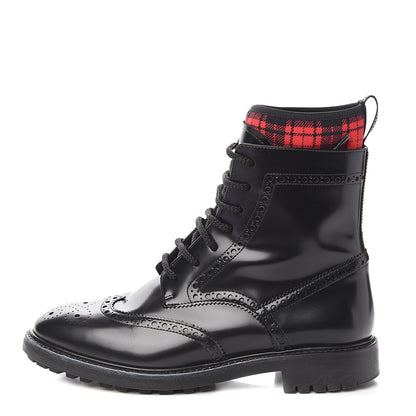 Christian Dior Calfskin D-Order Low Boot 38 Black Red 1 of 10
