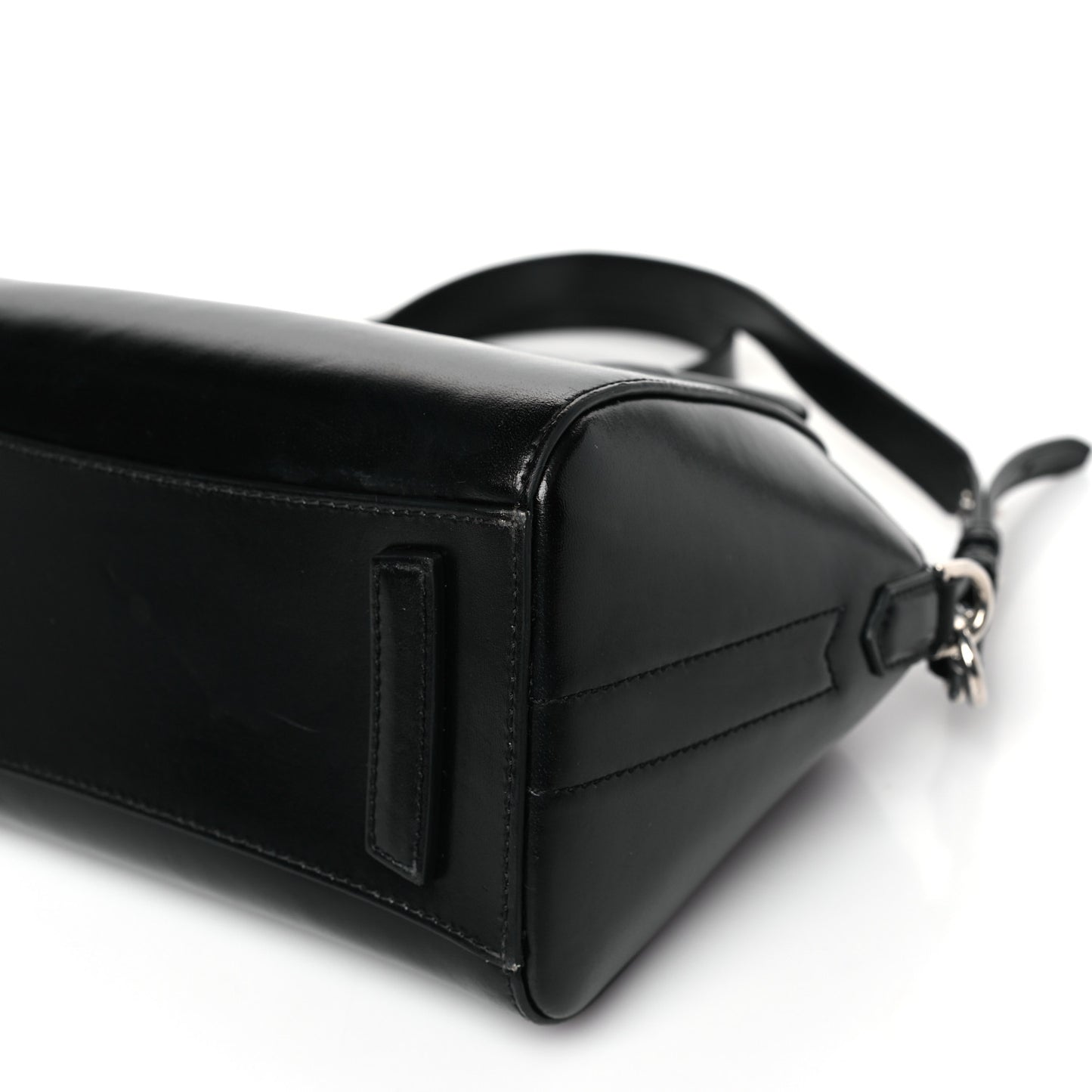 Shiny Lord Calfskin Mini Antigona Black