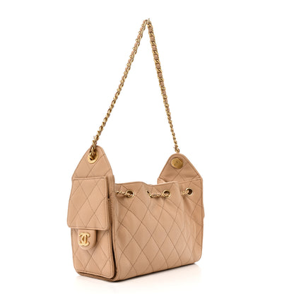 Chanel Caviar Quilted Mini Chanel 25 Handbag Beige 3 of 10