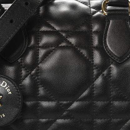 Christian Dior Calfskin Macrocannage Groove 25 Bag Black 7 of 9