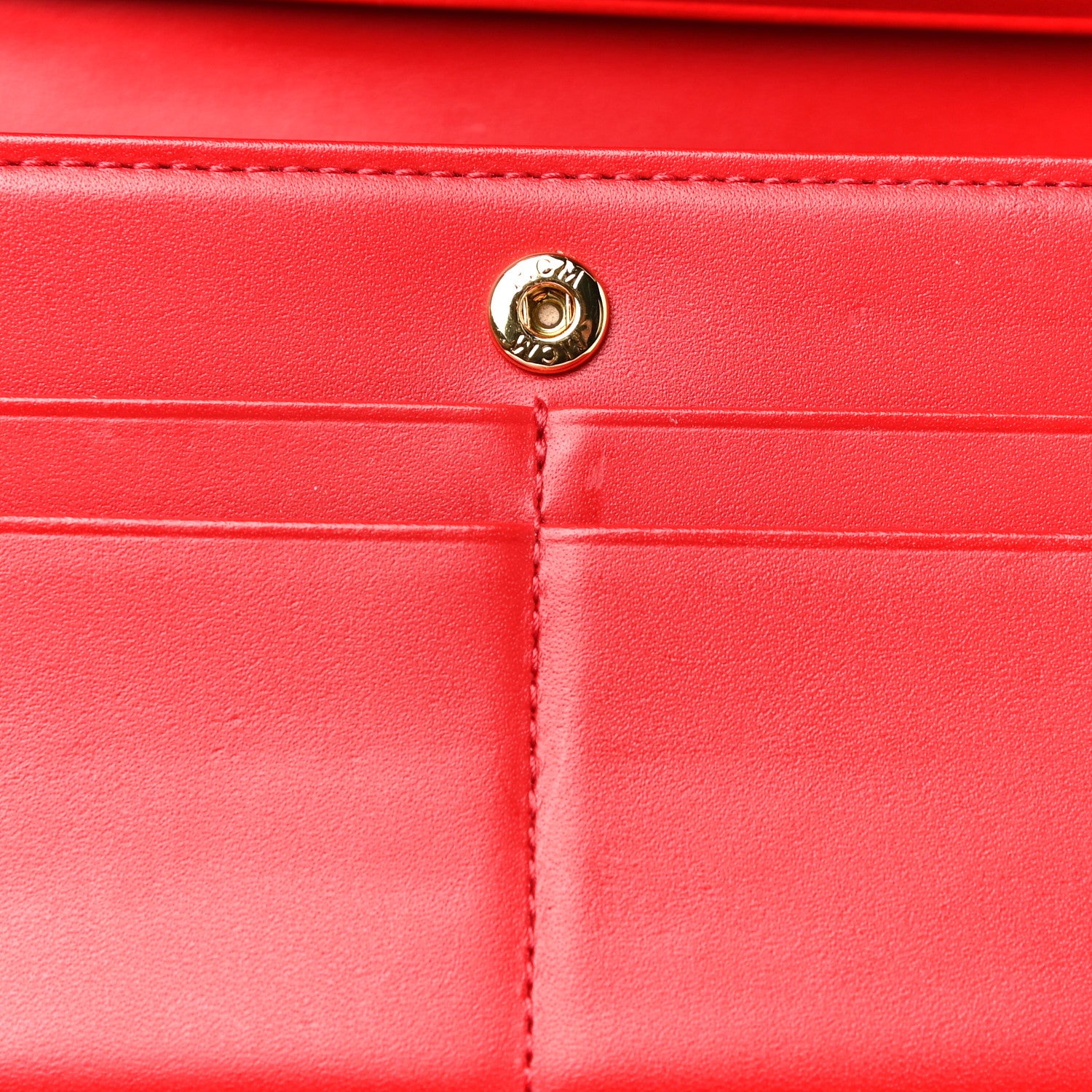 MCM Visetos Continental Flap Wallet Cognac Red 15 of 18