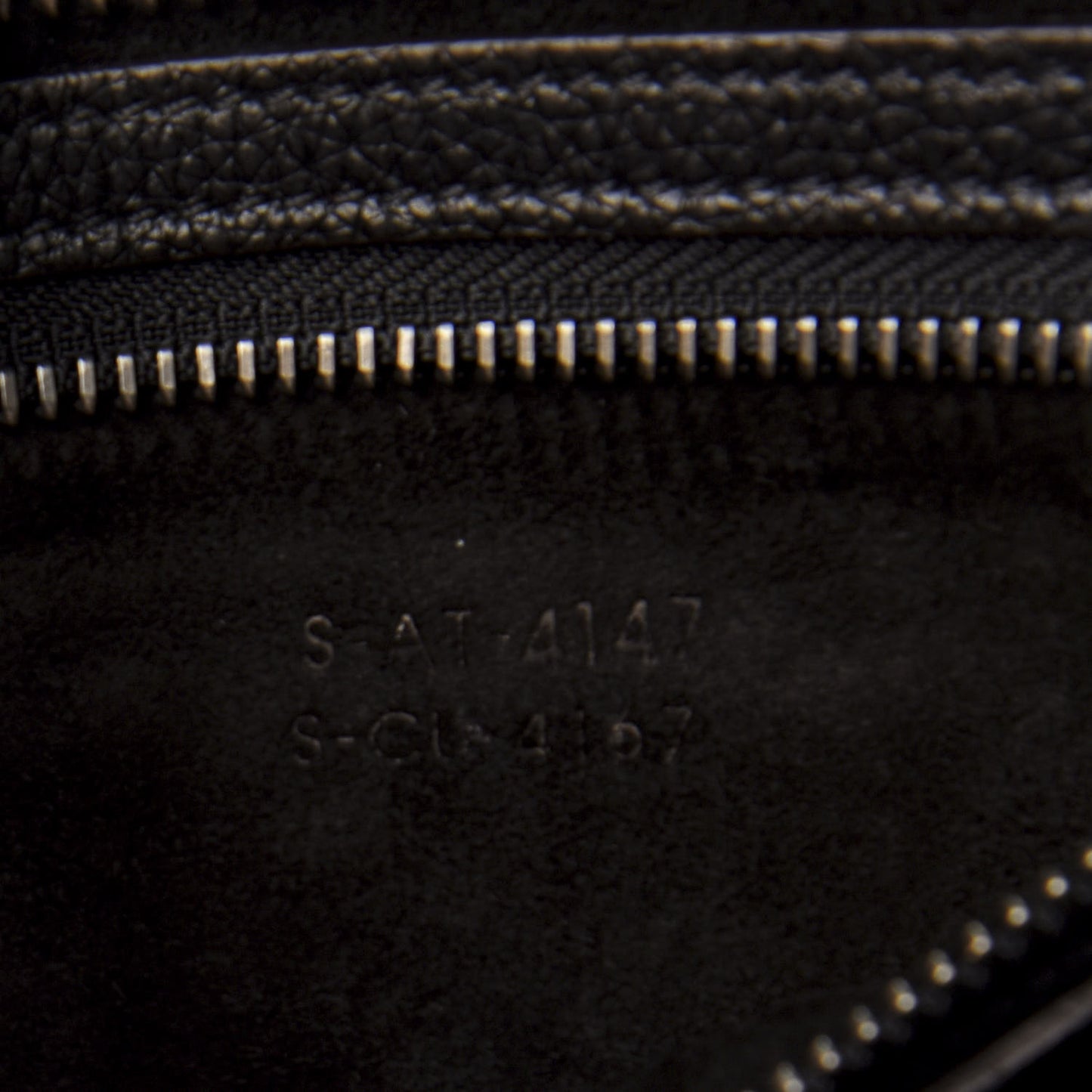 Drummed Calfskin Micro Luggage Black