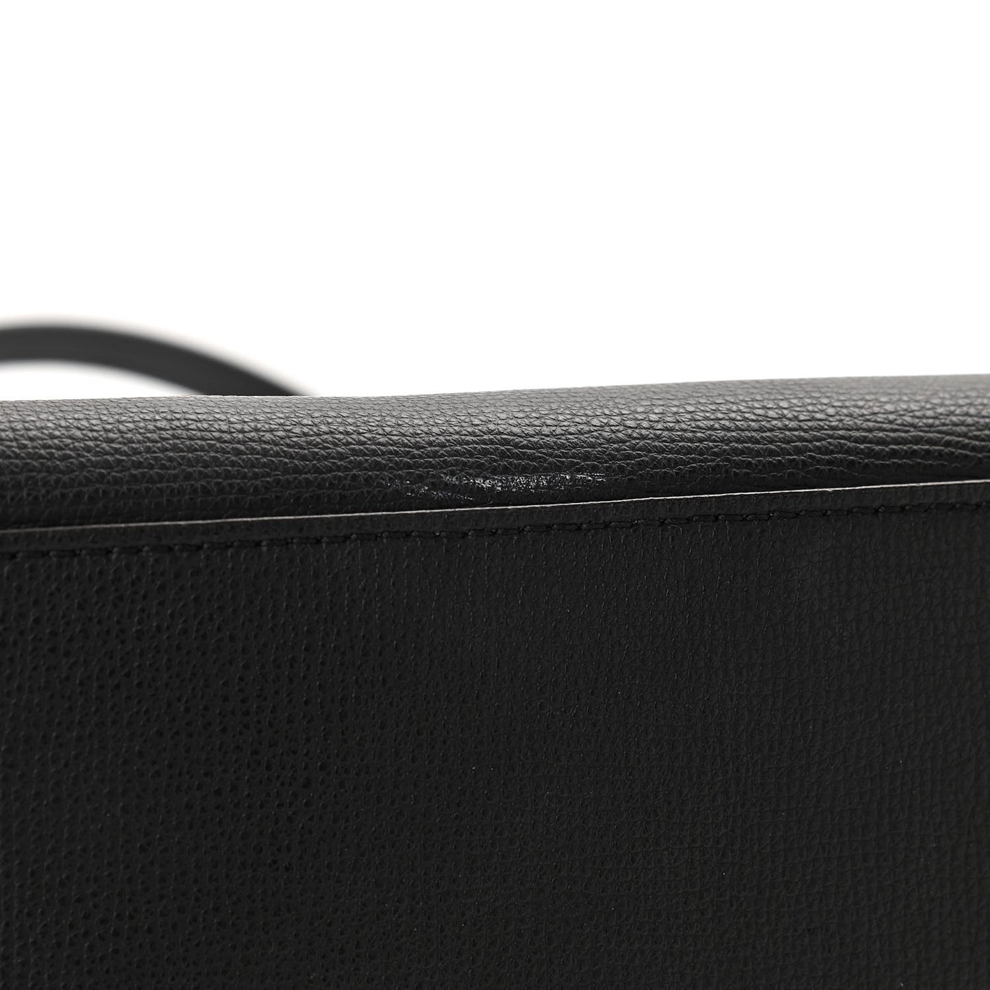 Grainy Calfskin Haymarket Check Medium Reversible Tote Black