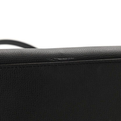 Burberry Grainy Calfskin Haymarket Check Medium Reversible Tote Black 13 of 21
