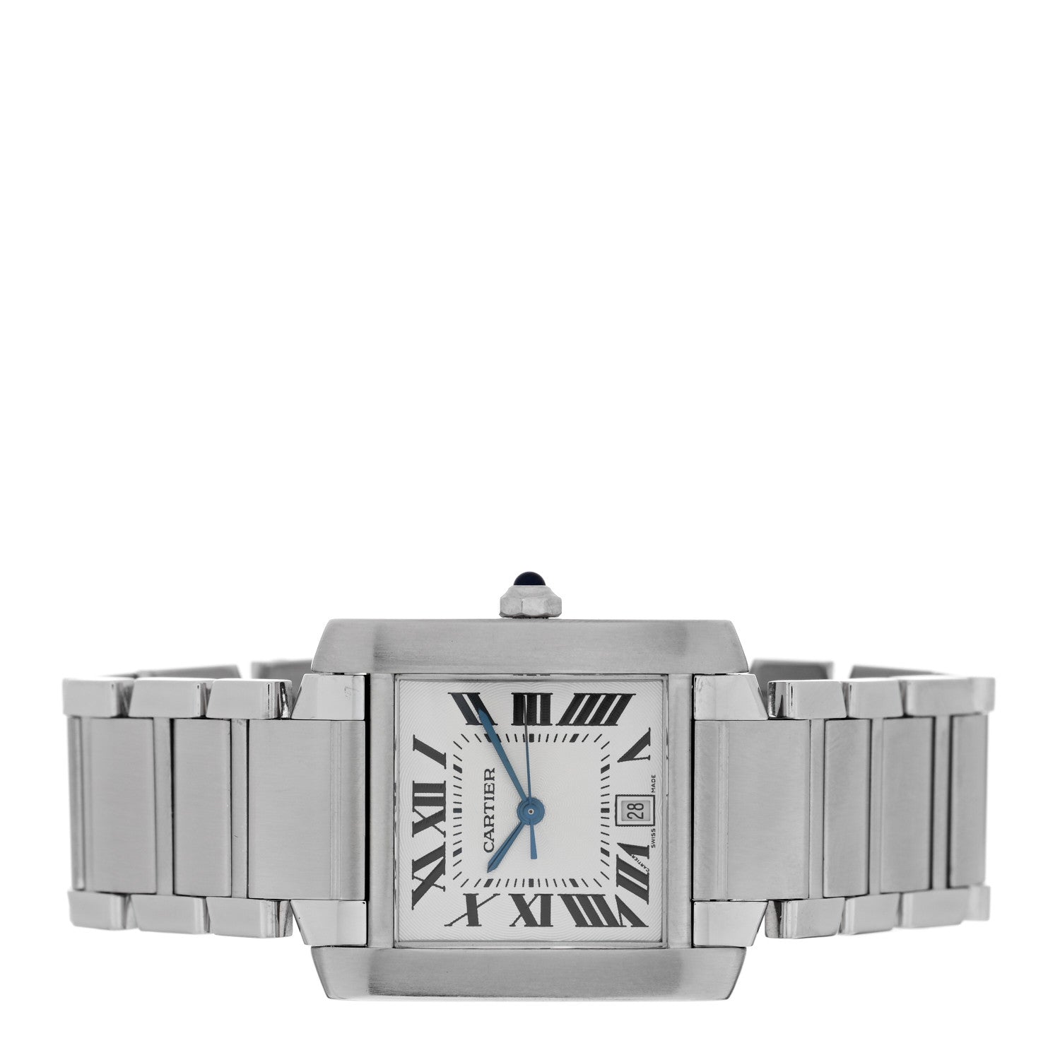 Cartier Stainless Steel 28mm Tank Francaise Automatic Watch 2 of 5