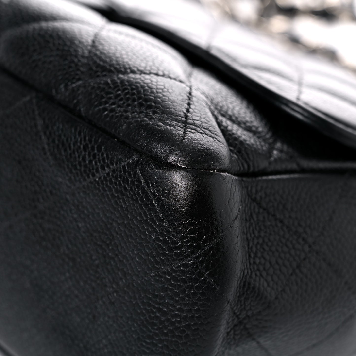 Caviar Quilted Jumbo Single Flap Black