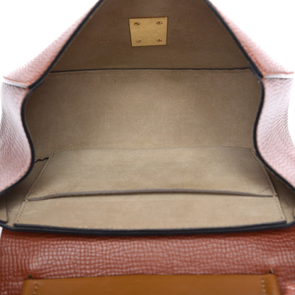 Chloe Grained Calfskin Lambskin Bi-Color Drew Shoulder Bag Orange Mustard 5 of 7