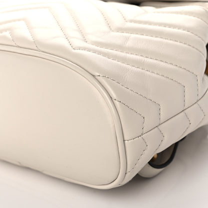 Gucci Calfskin Matelasse GG Marmont Flap Backpack White 9 of 10