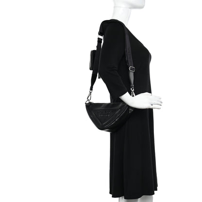 Prada Grace Lux Triangle Shoulder Bag Black 2 of 12