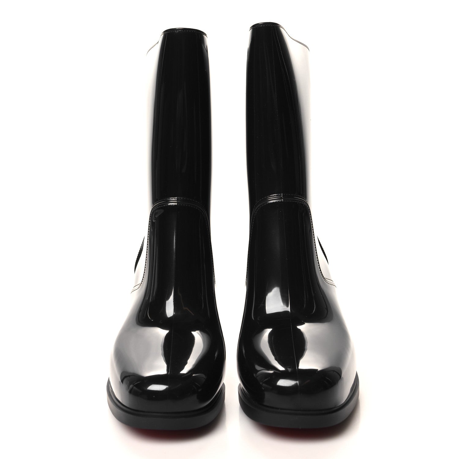 Christian Louboutin Recycled PVC Calfskin Loubirain 70 Boots 39 Black 2 of 7