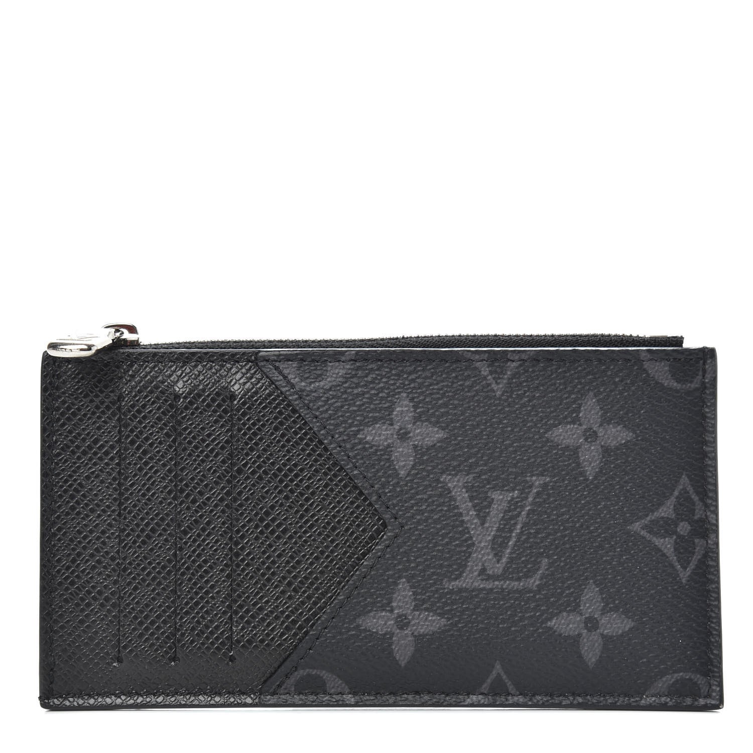 Louis Vuitton Monogram Eclipse Taiga Coin Card Holder 1 of 8