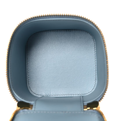 Celine Smooth Calfskin Cuir Triomphe Mini Vanity Case California Blue 5 of 10