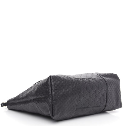 Gucci Guccissima Large Bree Foldover Tote Black 4 of 10