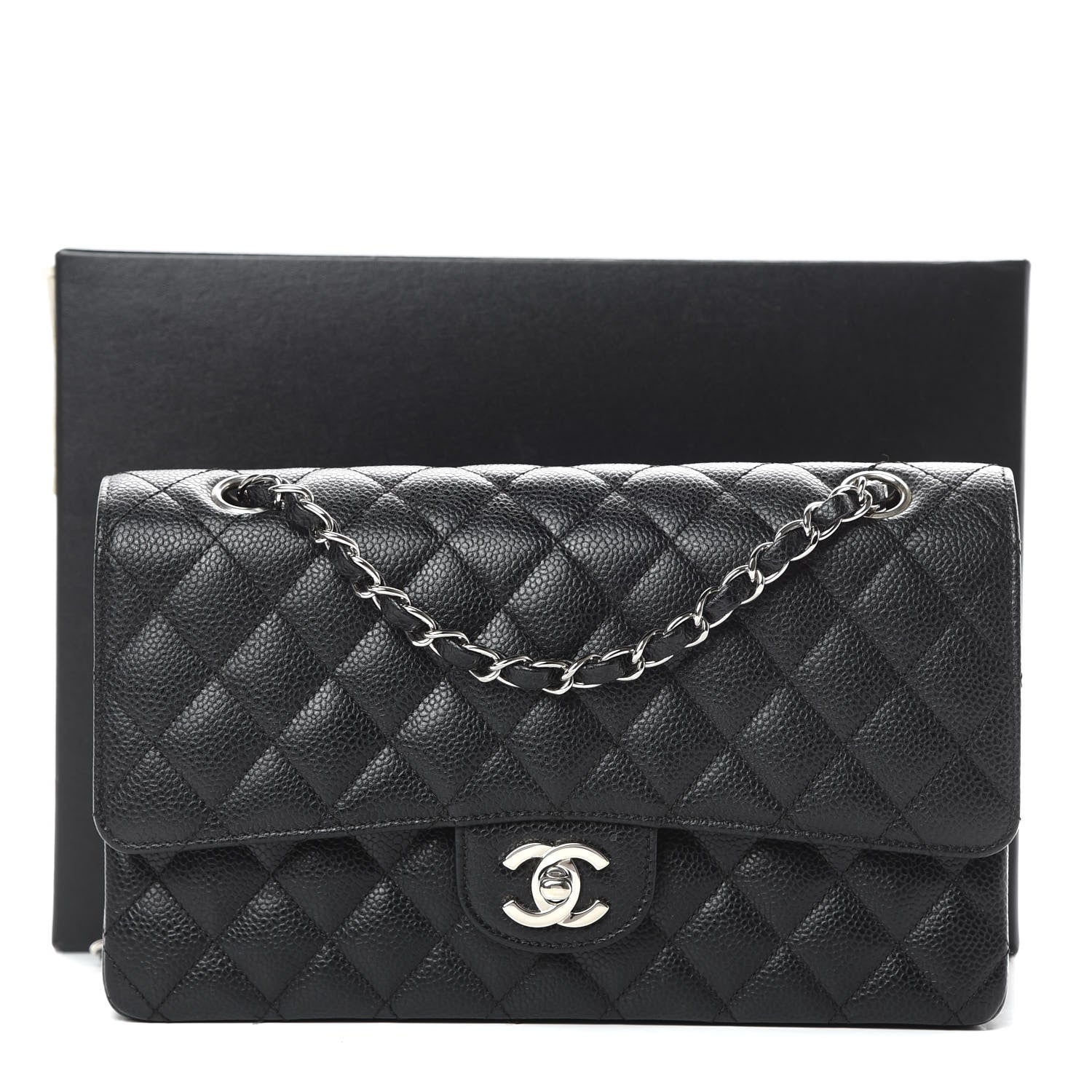 Chanel Caviar Quilted Medium Double Flap Black 15 of 15