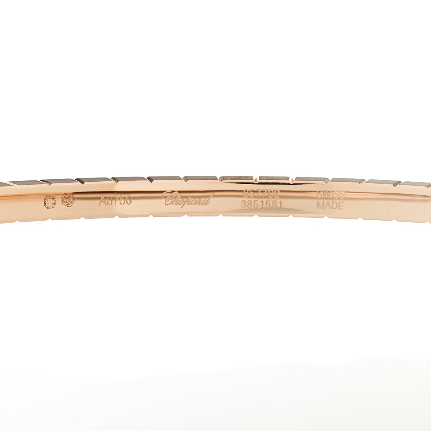 18K Rose Gold Diamond Ice Cube Half Set Bangle Bracelet