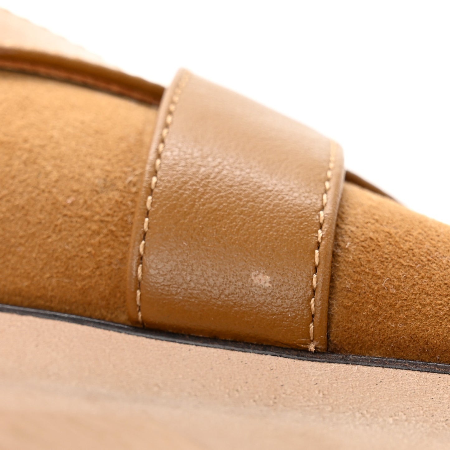 Suede Shiny Calfskin Alix 85 Buckle Pumps 37.5 Camel