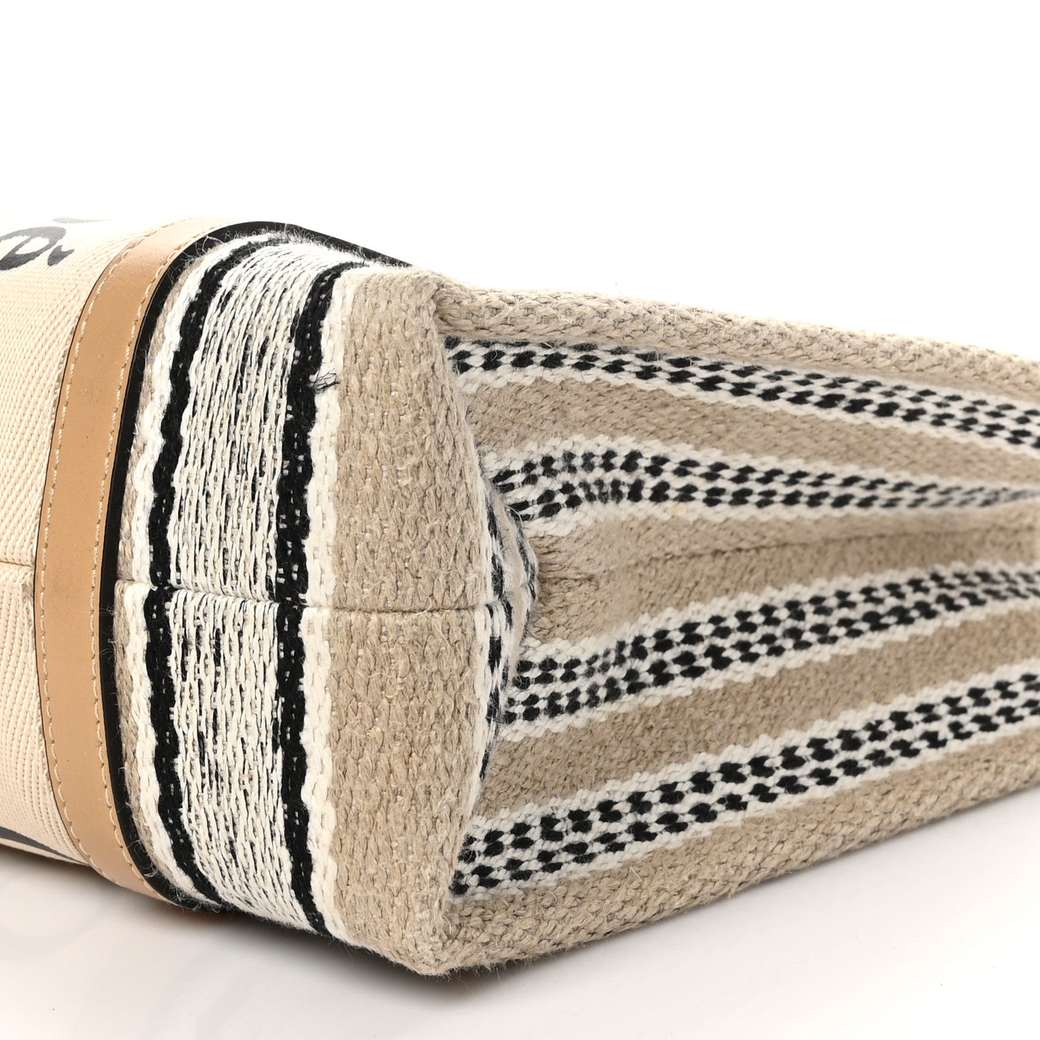 Chloe Knit Medium Woody Ribbon Tote Nude 10 of 10