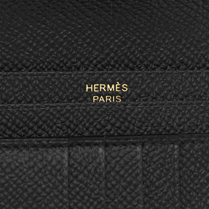 Hermes Epsom Bearn Compact Wallet Black 6 of 8