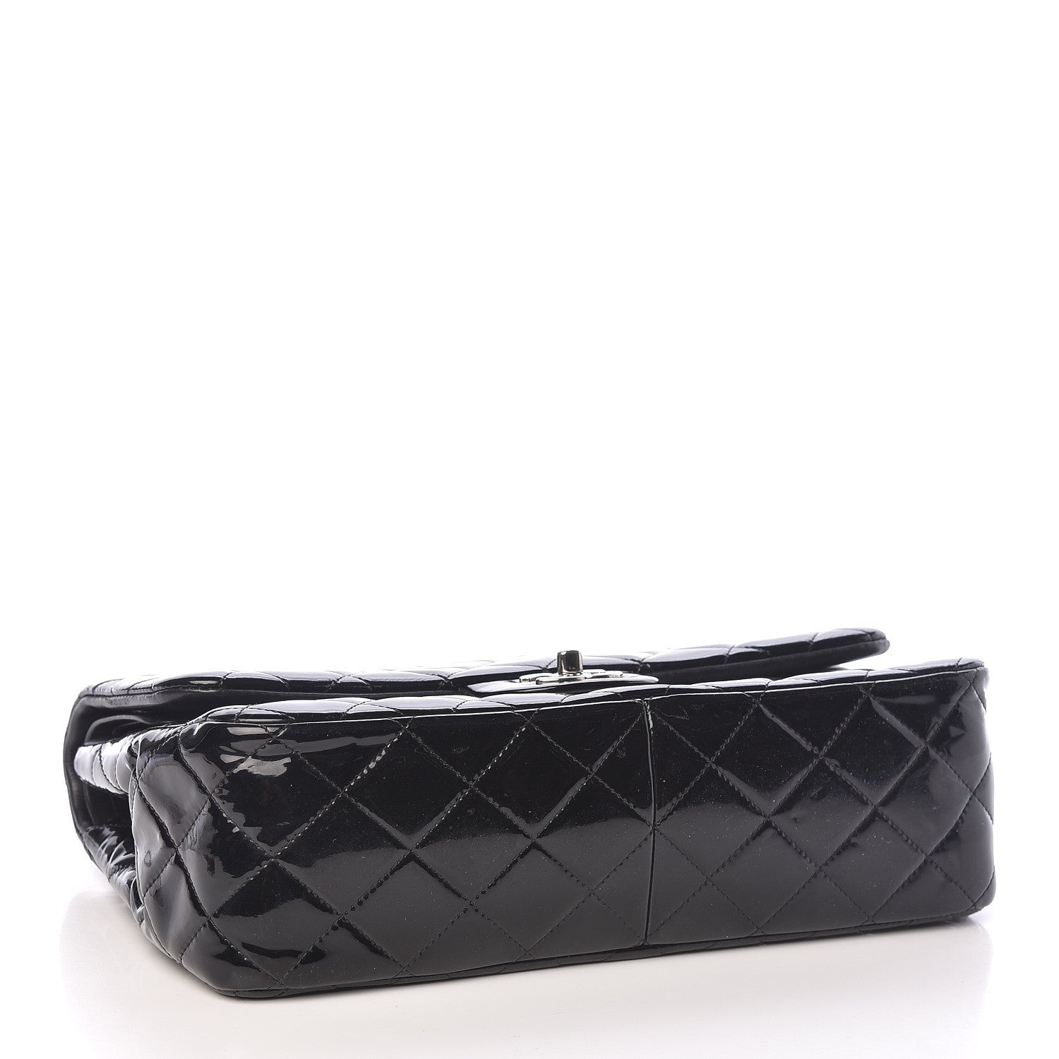 Chanel Patent Quilted Jumbo Double Flap Black 4 of 12