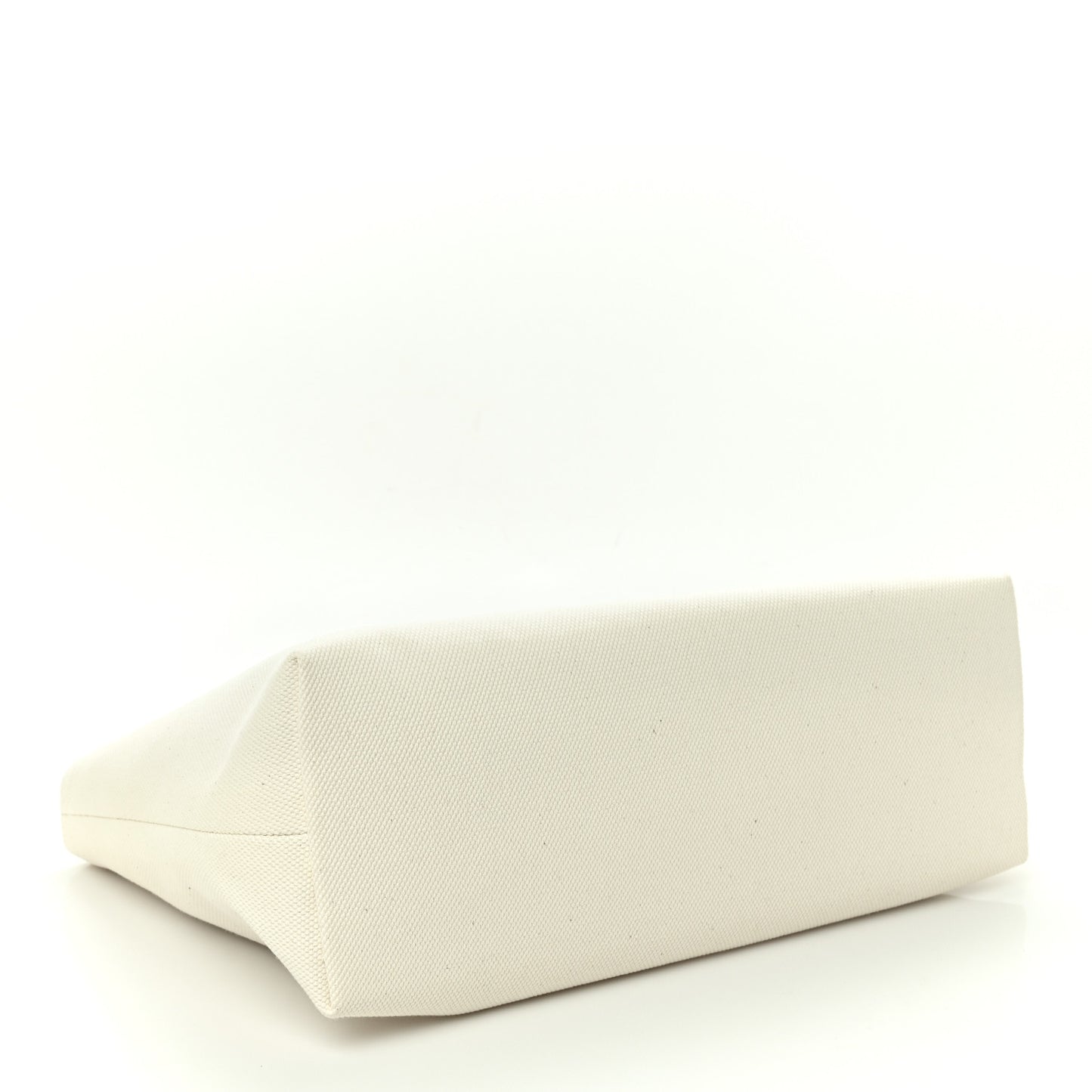Canvas Calfskin Horizontal Cabas Natural Tan