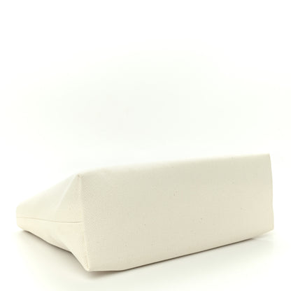 Celine Canvas Calfskin Horizontal Cabas Natural Tan 4 of 9