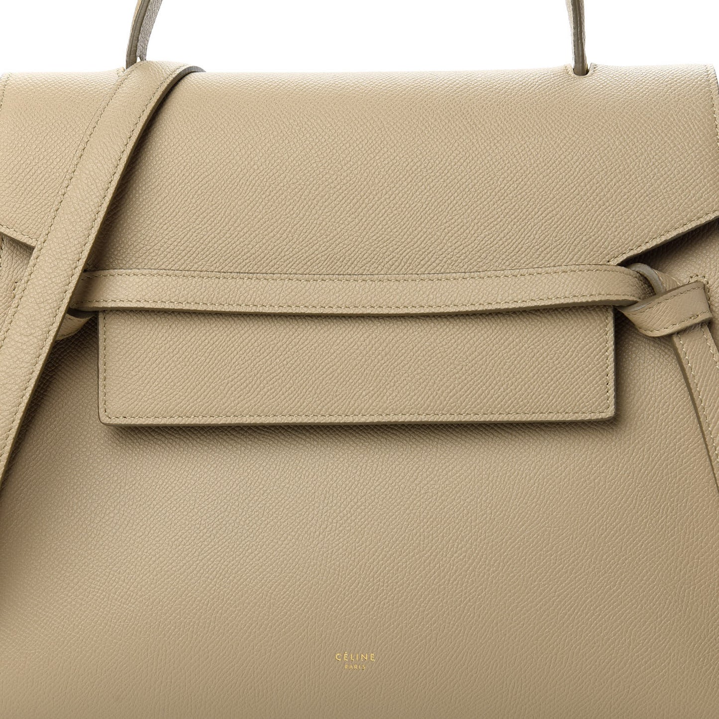 Grained Calfskin Mini Belt Bag Light Taupe
