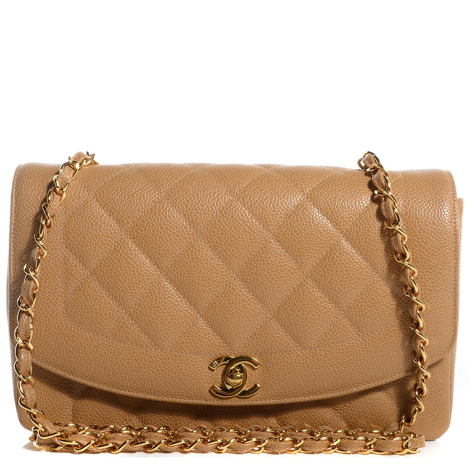 Chanel Caviar Quilted Medium Single Flap Beige 1 of 9