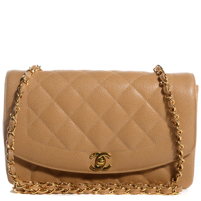 Chanel Caviar Quilted Medium Single Flap Beige 1 of 9
